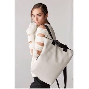 AMPERSAND AS APOSTROPHE Unisex Backpack-Tote In Lux White Retails $519